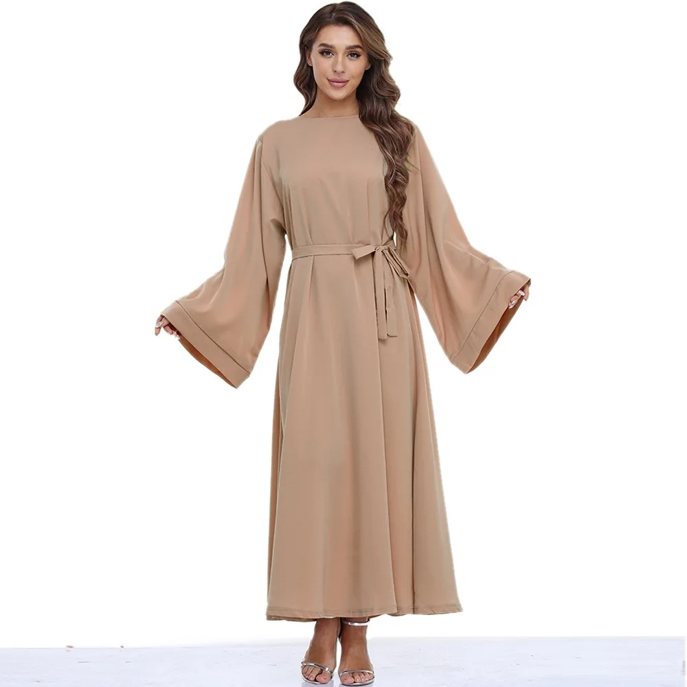 Abaya-Robe Longue avec Ceinture, Mode Africaine et Hijab - image de produit 4